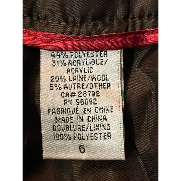 Dalia Womens 6 Brown Tweed Dress Pants Wool Blend Lined Used - Picture 10 of 16